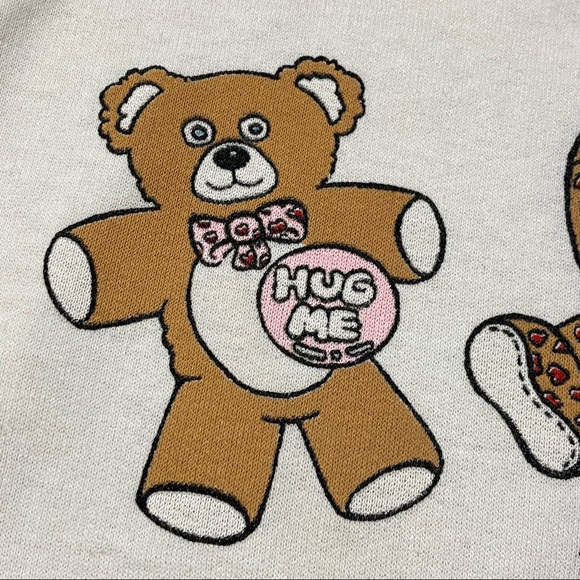 Vintage 1986 Oasis Teddy Bear Crewneck Lightweight Sweatshirt - Picture 9 of 11